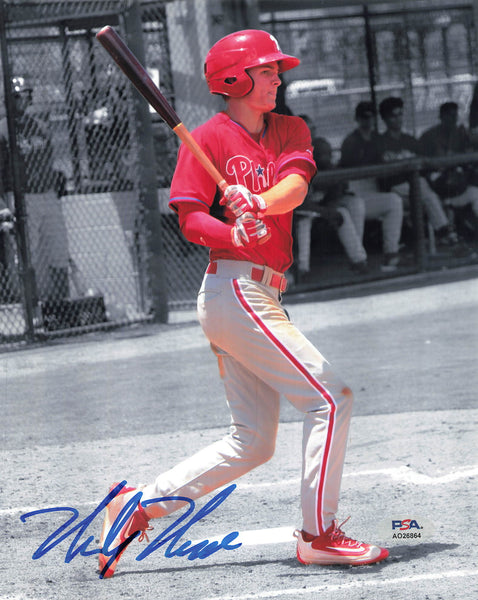 Mickey Moniak signed 8x10 photo PSA/DNA Philadelphia Phillies