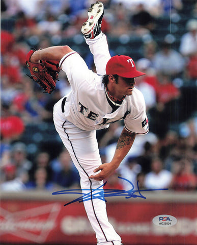 C.J. Wilson signed 8x10 photo PSA/DNA Texas Rangers Autographed