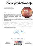 Stephen Curry & Dell Curry signed Basketball PSA/DNA autographed Warriors/Hornets