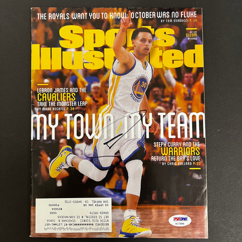Stephen Curry signed SI Magazine PSA/DNA Warriors Autographed