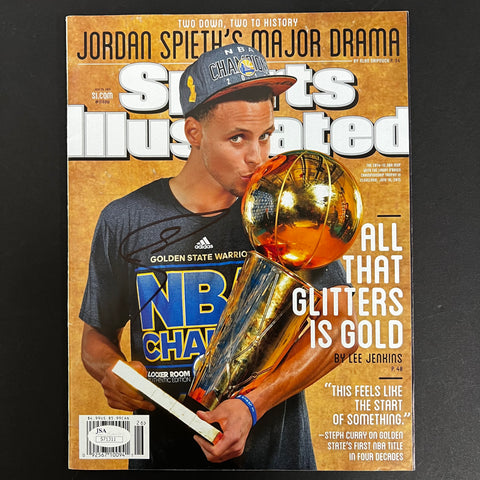 Stephen Curry signed SI Magazine JSA Warriors Autographed