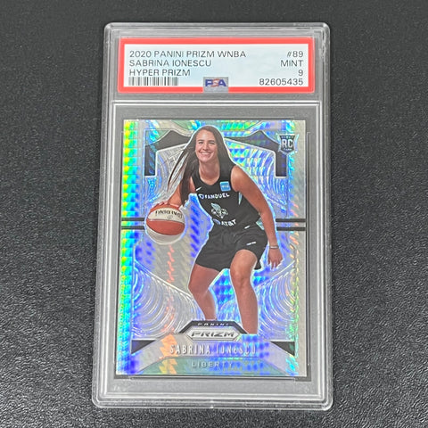 2020 Panini Prizm WNBA #89 Sabrina Ionescu Prizm PSA Gem Mint 9 RC