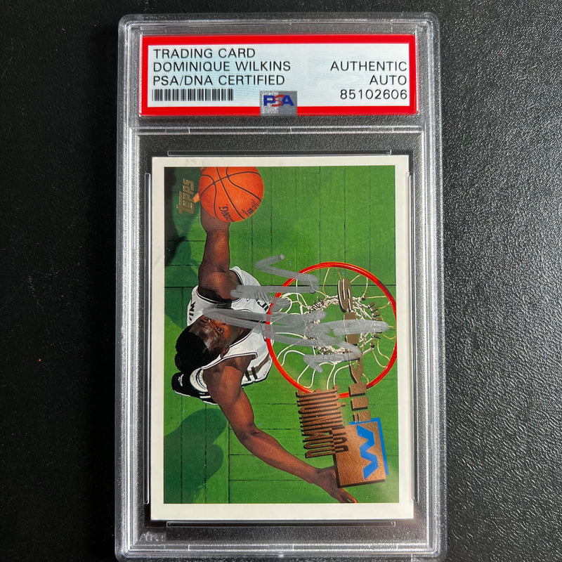 1994-95 Topps #120 Dominique Wilkins Signed Card AUTO PSA Slabbed Spurs