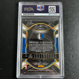 2020-21 Panini Select #42 Kristaps Porzingis Signed Card AUTO PSA Slabbed RC Knicks