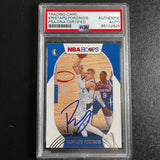 2020-21 Panini Hoops #136 Kristaps Porzingis Signed Card AUTO PSA Slabbed RC Knicks