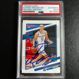 2021-22 Panini Donruss #42 Aleksej Pokusevski Signed Card AUTO PSA Slabbed RC Thunder