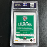 2021-22 Panini Donruss #42 Aleksej Pokusevski Signed Card AUTO PSA Slabbed RC Thunder