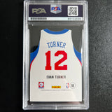 2010-11 Panini Threads #18 Evan Turner Signed Card AUTO PSA Slabbed 76ers