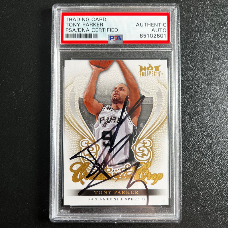 2008-09 Fleer Hot Prospects #CC-6 Tony Parker Signed Card AUTO PSA Slabbed Autographed RC Spurs