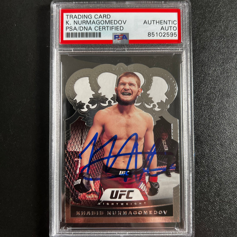 2021 Panini Chronicles Crown Royale #16 Khabib Nurmangomedov Signed Card AUTO PSA Slabbed