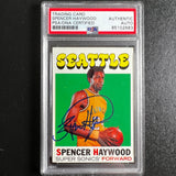 1971-72 Topps #20 Spencer Haywood Signed Card AUTO PSA Slabbed Sonics