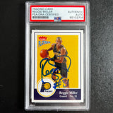 2003-04 Fleer Platinum #126 Reggie Miller Signed Card AUTO PSA Slabbed Pacers