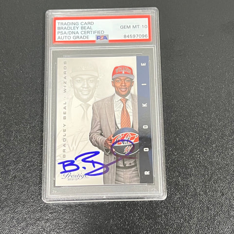 2012-13 Panini Prestige #212 Bradley Beal Signed Card AUTO 10 PSA Slabbed RC Rookie Wizards