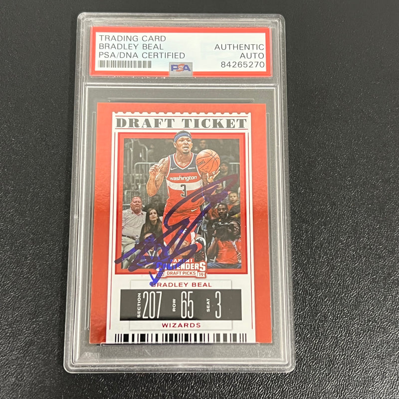 2019-20 Panini Contenders #5 Bradley Beal Signed Card AUTO PSA Slabbed Autographed