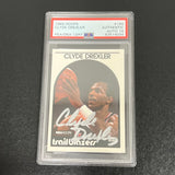 1989 NBA Properties #190 Clyde Drexler Signed Card AUTO PSA Slabbed Trail Blazers