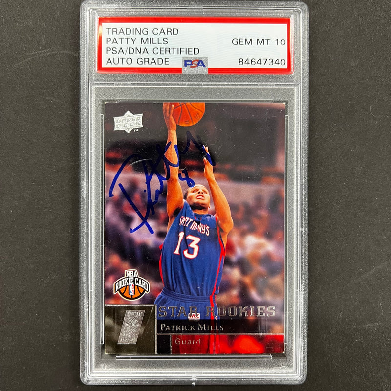 2009-10 Upper Deck #205 Patty Mills Signed Rookie Card AUTO PSA Slabbed RC Blazers