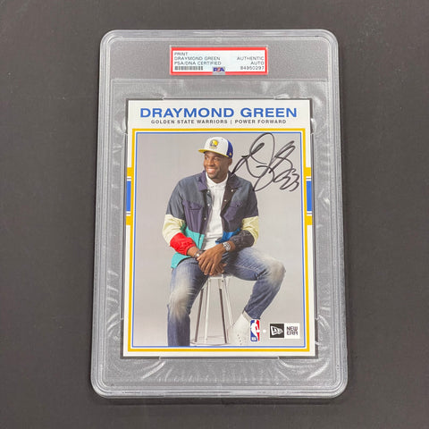 Draymond Green Signed Print PSA/DNA Encapsulated Warriors Autographed Auto