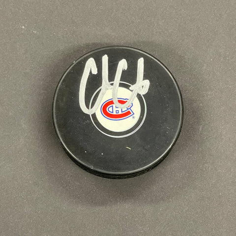 Cole Caufield signed Hockey Puck PSA/DNA Montreal Canadiens Autographed