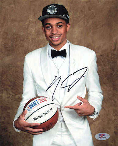 Keldon Johnson signed 8x10 photo PSA/DNA San Antonio Spurs Autographed