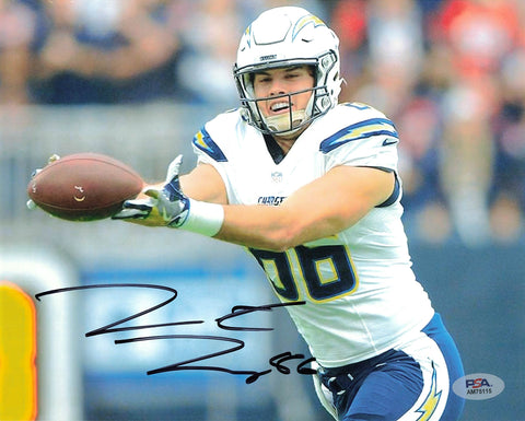 Hunter Henry signed 8x10 photo PSA/DNA Los Angeles Chargers Autographed Patriots