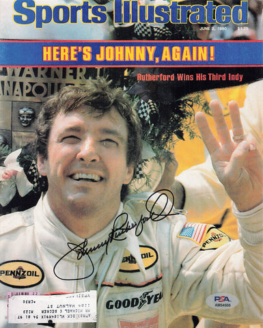 JOHNNY RUTHERFORD signed 8x10 photo PSA/DNA Autographed Racing