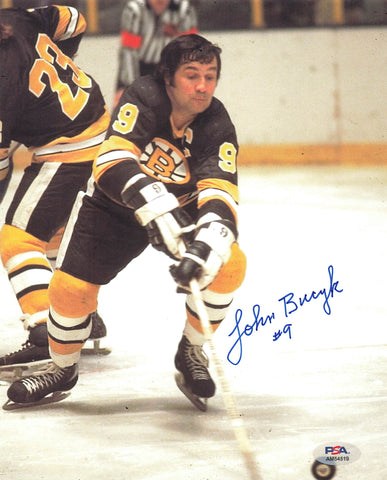 JOHNNY BUCYK signed 8x10 photo PSA/DNA Boston Bruins Autographed