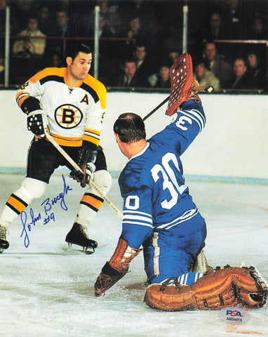JOHNNY BUCYK signed 8x10 photo PSA/DNA Boston Bruins Autographed