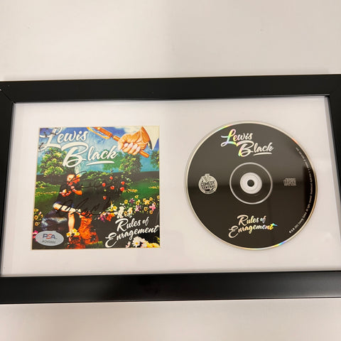 Lewis Black Signed Rules of Enragement Album CD Cover Framed PSA/DNA Autographed Musician