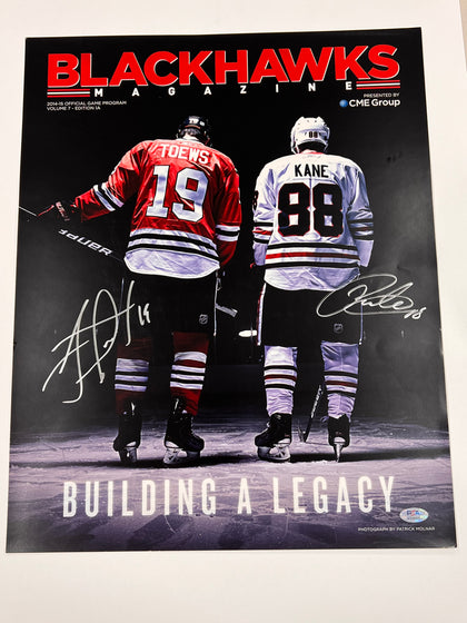 Patrick Kane and Jonathan Toews signed 16x20 photo PSA/DNA Chicago Blackhawks Autographed