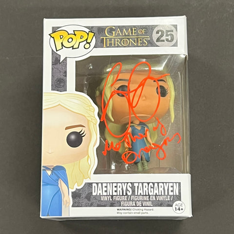 Emilia Clarke Signed Daenerys Targaryen #25 Funko Pop PSA/DNA Auto Game of Thrones