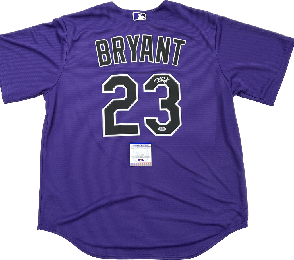 Pink kris bryant hot sale jersey