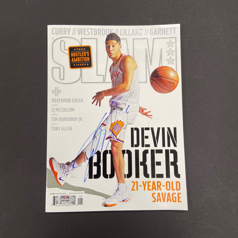 Devin Booker Signed SLAM PSA/DNA Phoenix Suns Autographed