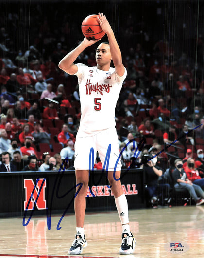 Bryce McGowens signed 8x10 photo PSA/DNA Nebraska Cornhuskers Autographed