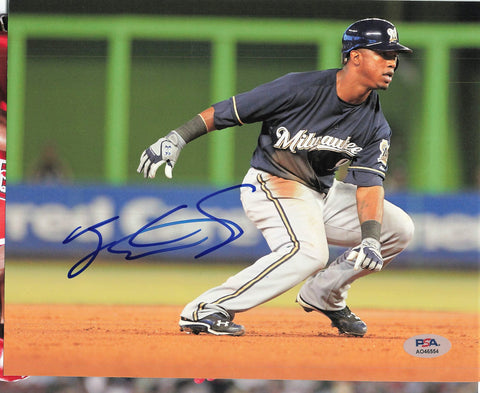 Jean Segura signed 8x10 photo PSA/DNA Milwaukee Brewers Autographed