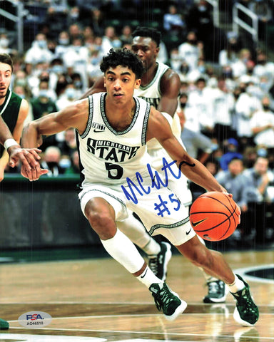 MAX CHRISTIE Signed 8x10 photo PSA/DNA Michigan State Autographed