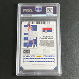 2020-21 Panini Contenders #20 Aleksej Pokusevski Signed Card PSA 8 Slabbed RC Thunder