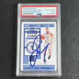 2019-20 Panini Contenders #48 Jonas Valanciunas Signed Card AUTO PSA Slabbed Grizzlies