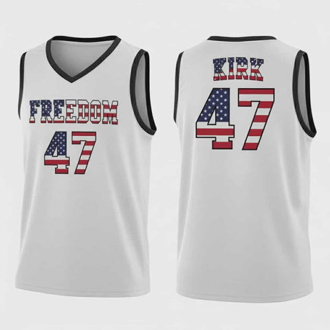 Charlie Kirk Freedom USA Jersey Basketball #47 Shirt