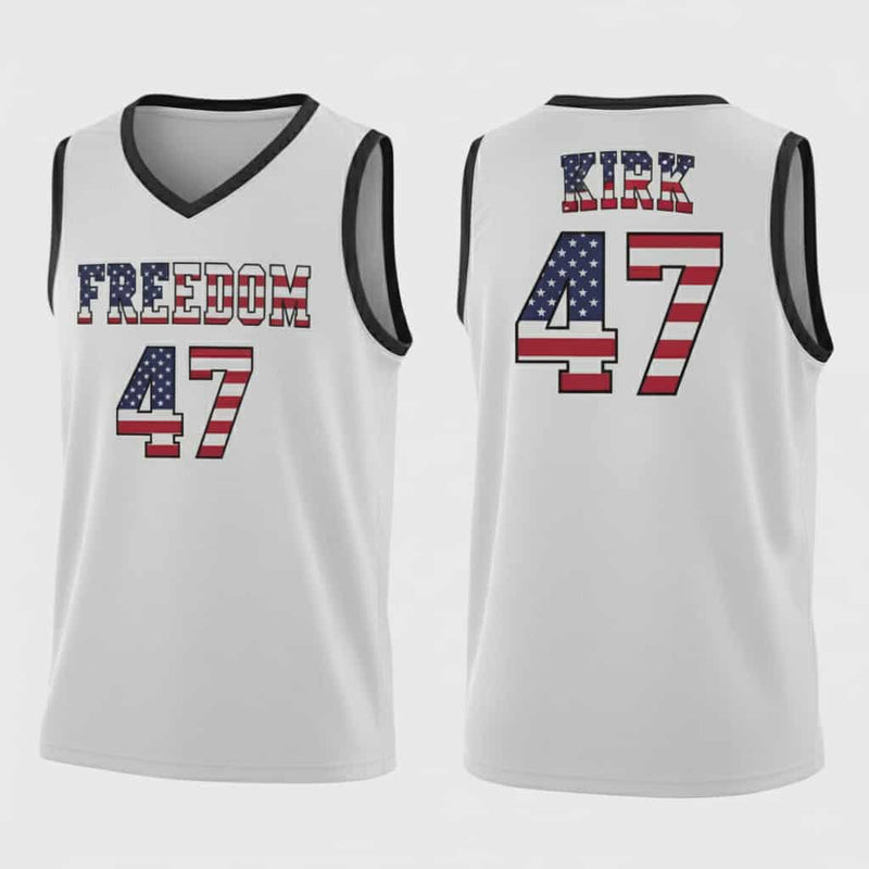 Charlie Kirk Freedom USA Jersey Basketball #47 Shirt