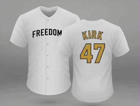 Charlie Kirk Freedom USA Jersey Baseball #47 Shirt