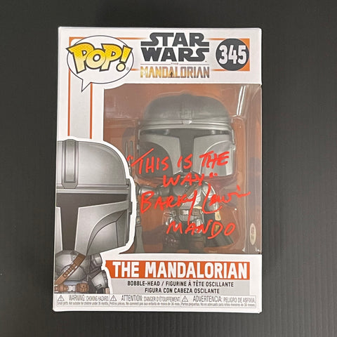 Barry Lowin Signed The Mandalorian #345 Funko Pop PSA/DNA Auto Star Wars
