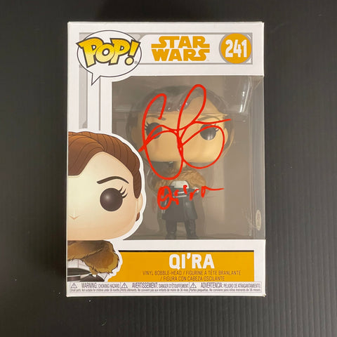 Emilia Clarke Signed Qi'ra #241 Funko Pop PSA/DNA Auto Star Wars