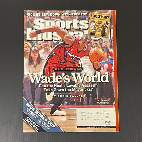 Dwayne Wade signed Sports Illustrated Magazine PSA/DNA Miami Heat