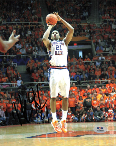 MALCOLM HILL Signed 8x10 Photograph PSA/DNA Autographed Illinois Fighting Illini