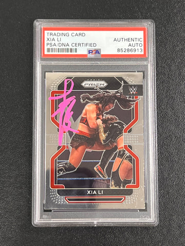 2022 Panini Prizm WWE #158 Xia Li Signed Card PSA/DNA Slabbed AUTO Wrestler