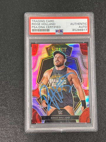 2023 Panini Prizm Select WWE #115 Ridge Holland Signed Card AUTO PSA/DNA Slabbed WWE