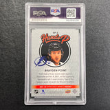 2020-21 Upper Deck Series 1 Hundo P #HP-3 Brayden Point Signed Card AUTO PSA/DNA slabbed Lightning