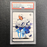 2019-20 Upper Deck SP Hockey #21 Brayden Point Signed Card AUTO PSA/DNA slabbed Lightning