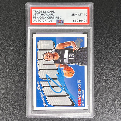 2023 Panini NBA Hoops #16 Jett Howard Signed Card AUTO 10 PSA Slabbed RC Magic