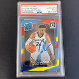 2017-18 Optic Donruss Rated Rookie #152 Dillon Brooks Signed Card AUTO PSA Slabbed Grizzlies